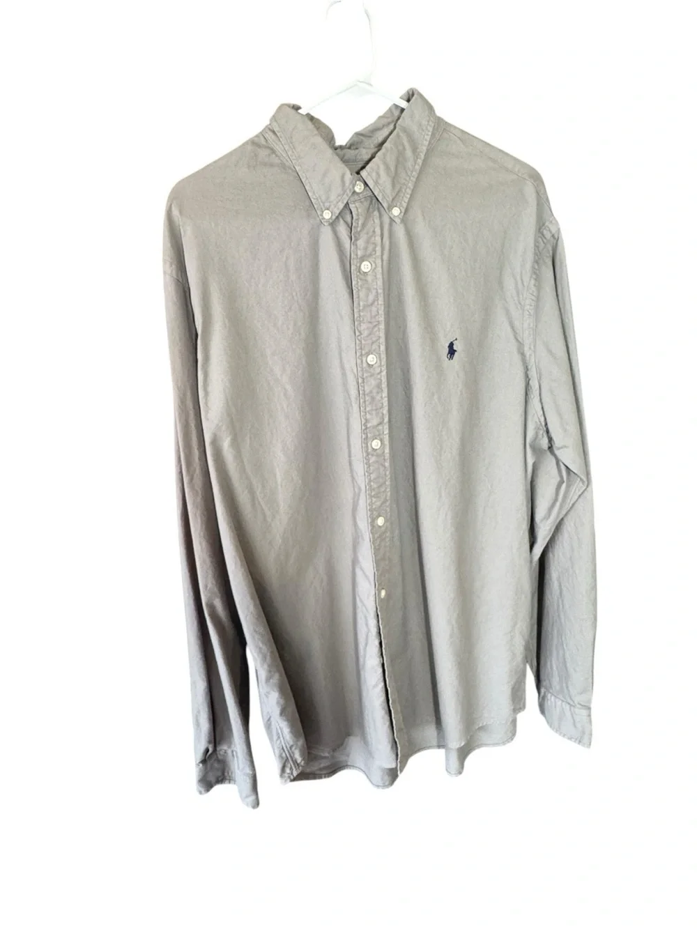 Polo Ralph Lauren Classic Fit Oxford Button Down Gray Cotton Shirt Men’s XXL